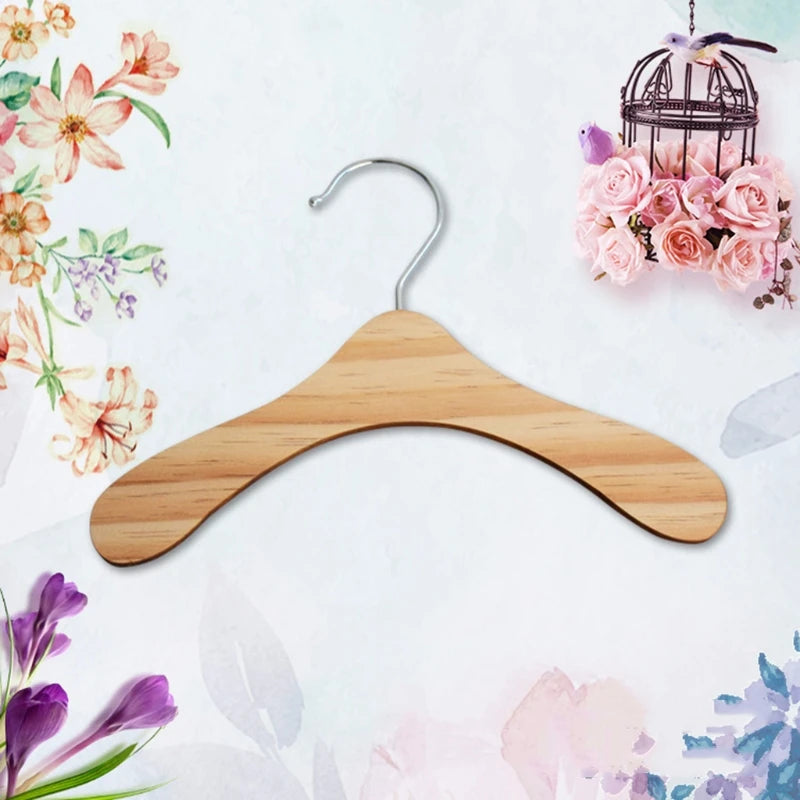 10 Pcs Dog Apparel Rack Kitten Clothes Hanger Wooden Gift for Puppy Kitty Owner Practical Use Easy to Carry and Store 87HA