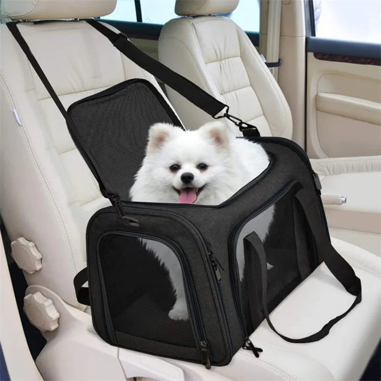 Portable Pet Dog Carrier Bag Foldable Dog Backpack Breathable Travel Airline Approved Transport Bag for Small Dogs Cats