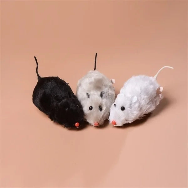 1Pc Funny Lifelike Plush Mouse Running Rat Toy for Cats Dogs Tail Mouse Pets Kids Random Color