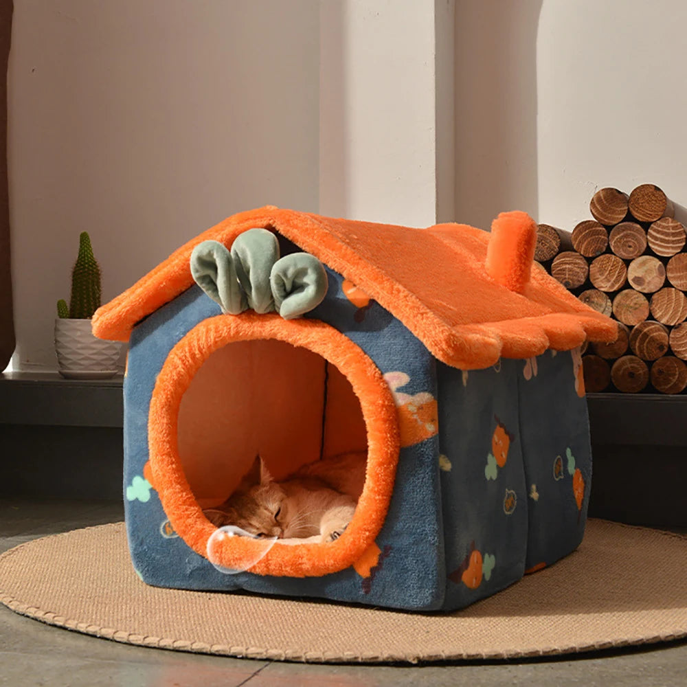 Cat House For Small Medium Dogs Washable Comfortable And Warm Fully Detachable Easy Storage Pet Beds & Furniture Cat