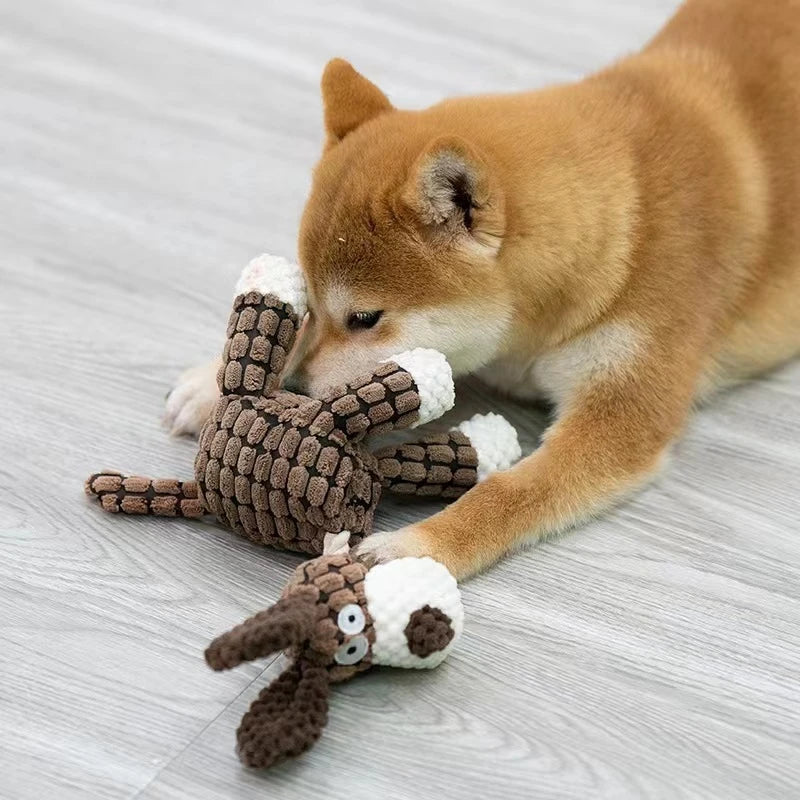 Divertido perro de peluche, burro de juguete con sonido, juguetes chirriantes, resistente a masticar, entrenamiento, perro, cachorro, gato, mascotas interactivas