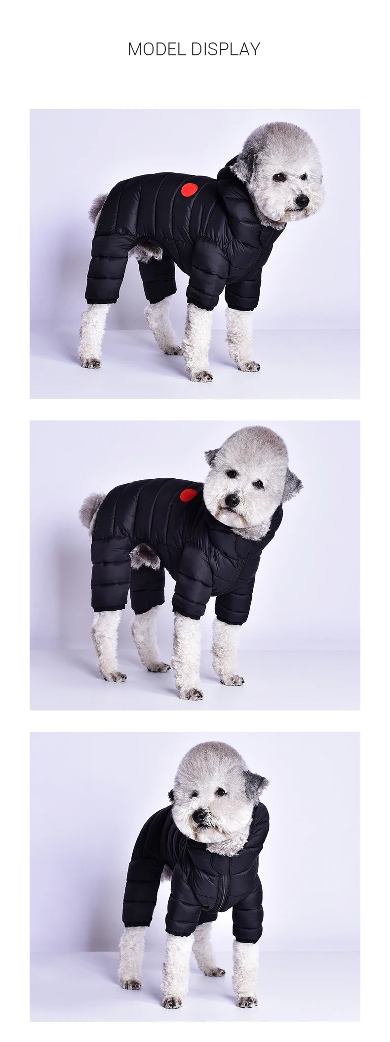 Winter Dog Clothes Overalls for Small Medium Dogs Luxury Fashion Lightweight Down-Like Cotton Padded Puppy Coat Soft Warm Jacket Fashion Style