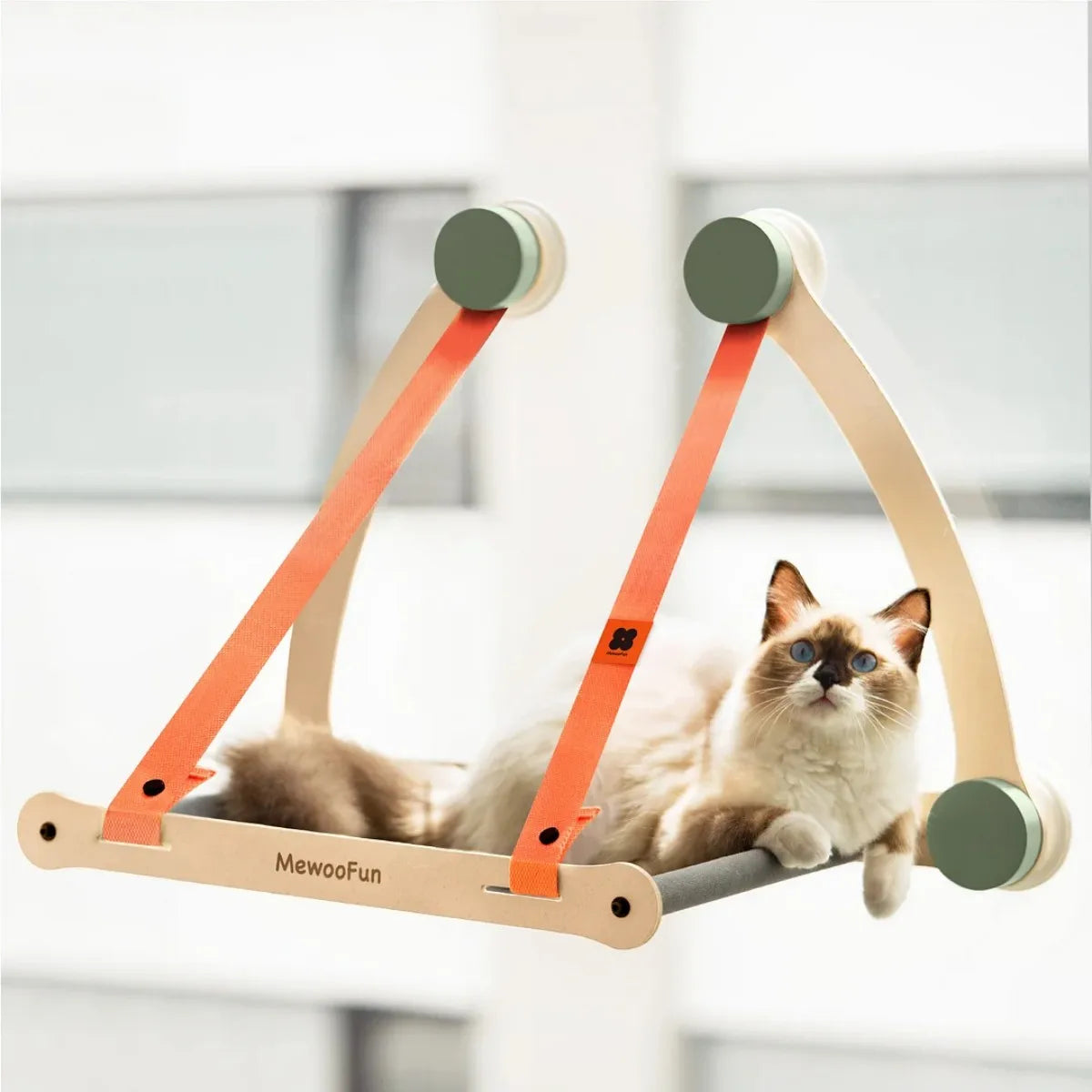 Mewoofun Dual Use Cat Window Perch Cat Window Hammock Cat Bed with Strong Suction Cups Space Saving Cat Seat Holds Up to 30 lbs