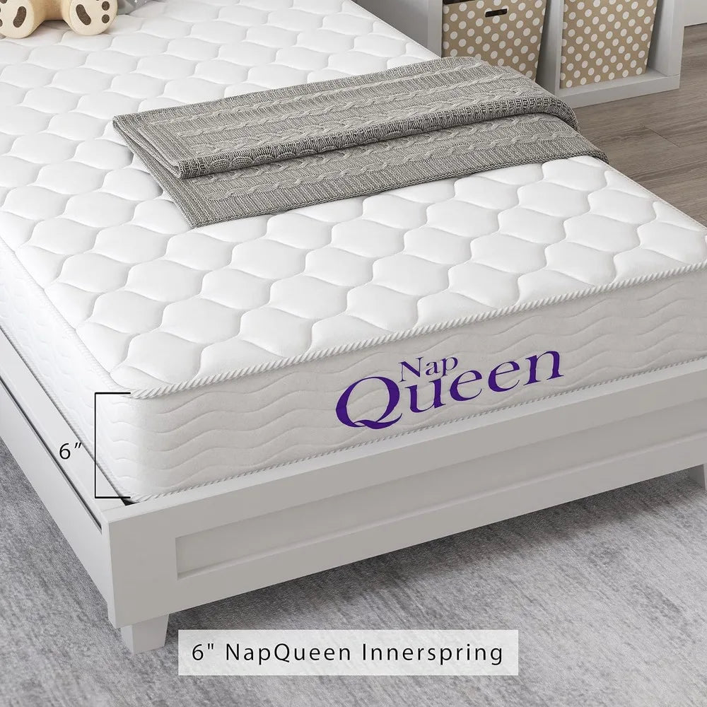 6 Inch Innerspring Twin-XL Size Medium Firm Support Relief Mattress, Bed in a Box