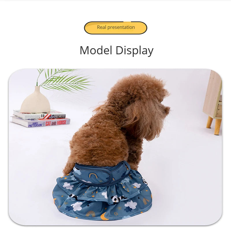 Pantalones menstruales para perros, ropa de estilo a la moda de verano, tela pequeña femenina de primavera para perros de lujo, artículos, suministros para mascotas, accesorios