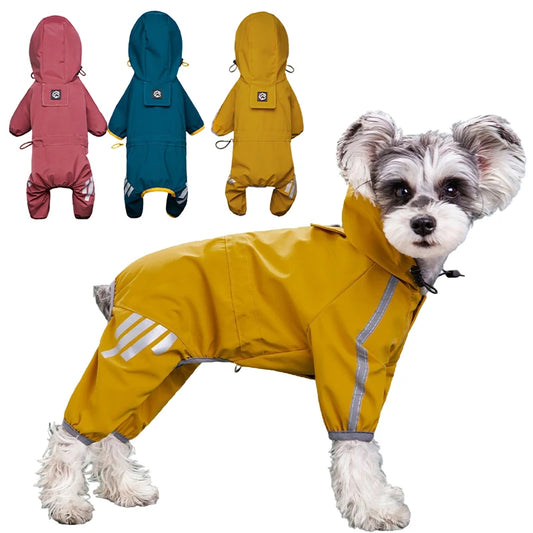 Chubasquero reflectante impermeable para perros, ropa para mascotas para Chihuahua, abrigo de lluvia maltés, mono para perros pequeños y medianos, impermeable, monos para perros