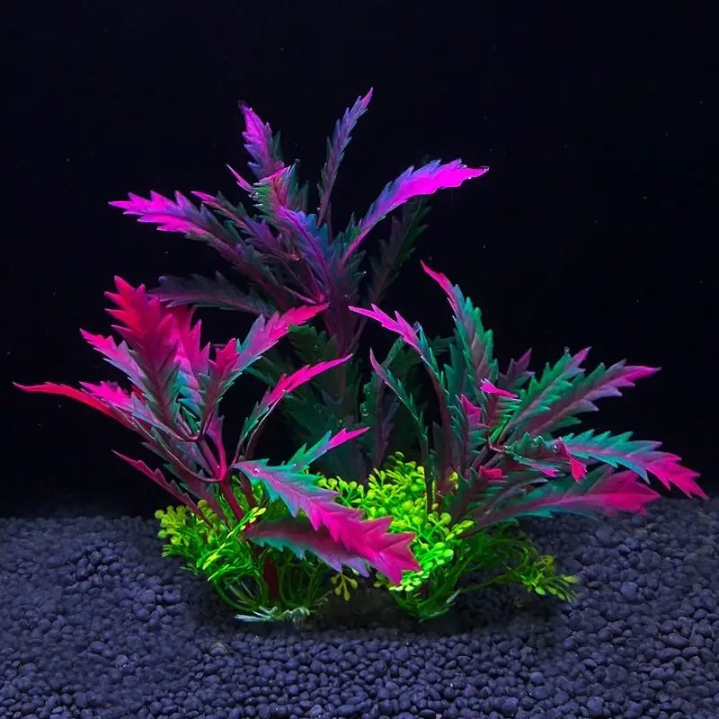 Aquarium ornement plante Aquarium artificiel décor plantes Simulation eau herbe poisson bol plastique mauvaises herbes décoration 5.5 pouces