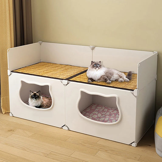 Cama para gatos, casa escondite desmontable para gatos, cómodo nido para perros pequeños, cueva lavable, camas para gatos, suministros para mascotas