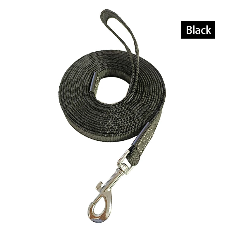 Laisse longue antidérapante pour chien, 5M 3M 2M, petite et grande laisse d'entraînement pour animaux de compagnie, 5 3 2 mètres, sangle en corde de plomb légère pour chiot, accessoires noirs