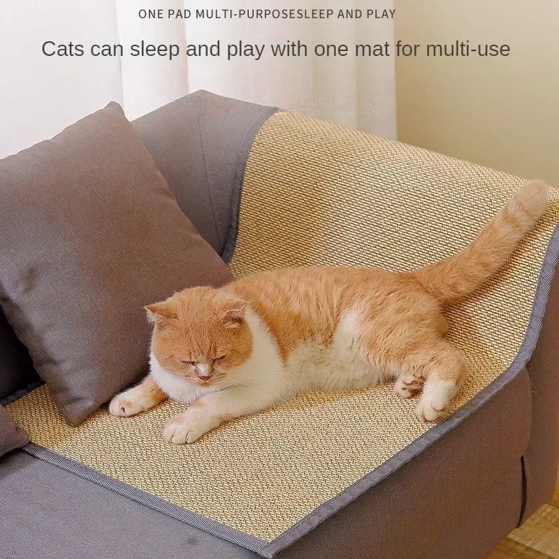 Strong Bamboo Cat Scratch Mat Wall Sofa Protection Cat Scratch Board Pad Cat Paws Sharpen Mats Massage Self Wear-resistant Mat