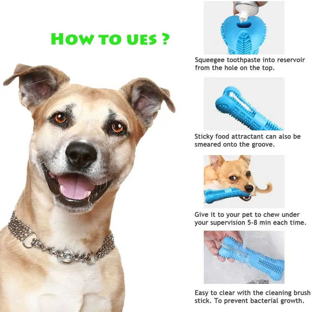 Cepillos de dientes de goma suave para perros, juguetes para masticar para cachorros, cepillo para perros, palo, Limpieza de dientes de 360 ​​grados, pasta de dientes para perros pequeños, cepillo de dientes para mascotas