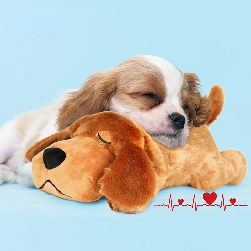 Juguete para mascotas, latido del corazón, cachorro, entrenamiento conductual, perro de peluche, mascota cómoda, acurrucarse, alivio de la ansiedad, ayuda para dormir, muñeca duradera