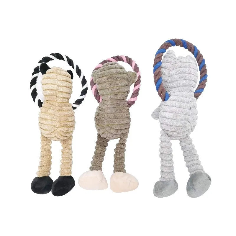 Juguetes de peluche para perros, juguete Animal chillón para perros, resistente a mordeduras, dientes limpios, juguete para masticar, suministros para mascotas, juguetes interactivos, León, elefante, mono