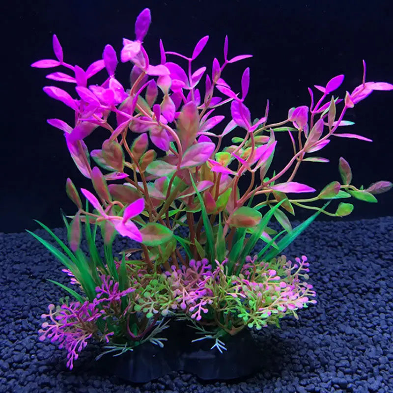 12 tipos de plantas artificiales de decoración para acuario, adorno de hierbas acuáticas, plantas acuáticas, peceras, accesorios de decoración de hierba de 14cm