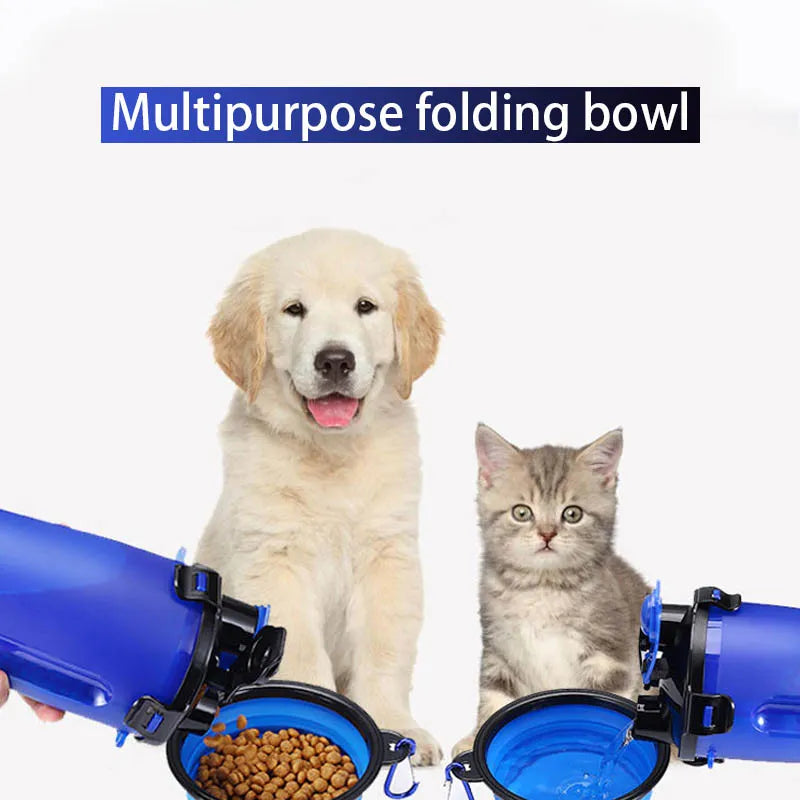 350/1000ml Large Collapsible Dog Pet Folding Silicone Bowl Outdoor Travel Portable Puppy Food Container Feeder Dish Bowl Accessories