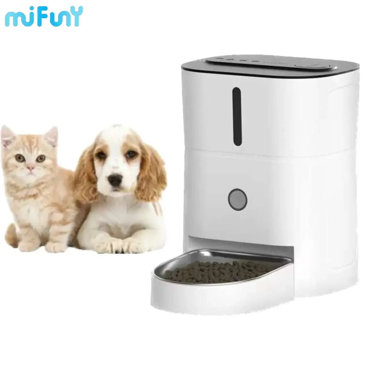 Comedero automático para gatos de 3L, cuenco para perros, dispensador de alimentos inteligente de gran capacidad, alimentador Manual con botones para gatos y gatos