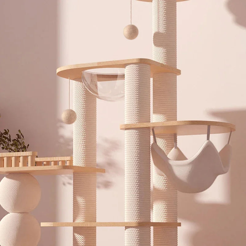 Tower Tree Cat Scratcher Toy Stairs Luxury Large Playground Villa Cat Tree Climbing Set Gato Pet Products