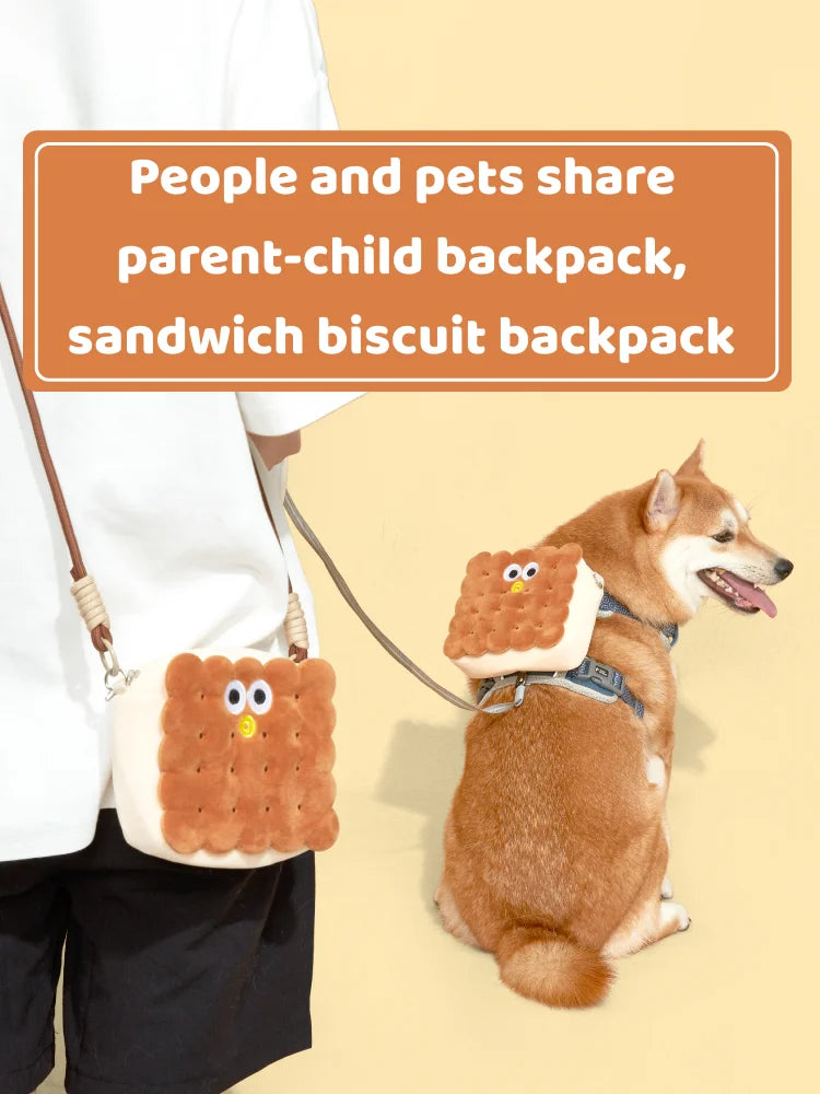 Cuerda de tracción para mascotas tipo galleta tipo sándwich para perros pequeños y medianos, accesorios para salir a la moda