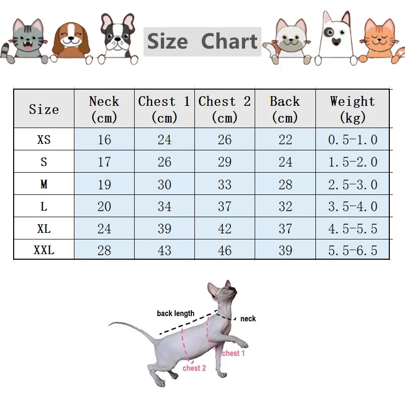 Winter Comfortable Sphynx Cat Clothes Cat Hoodie Coat for Pet Clothing Cute Apparel Hairless Cat Shirt Pet Supplier