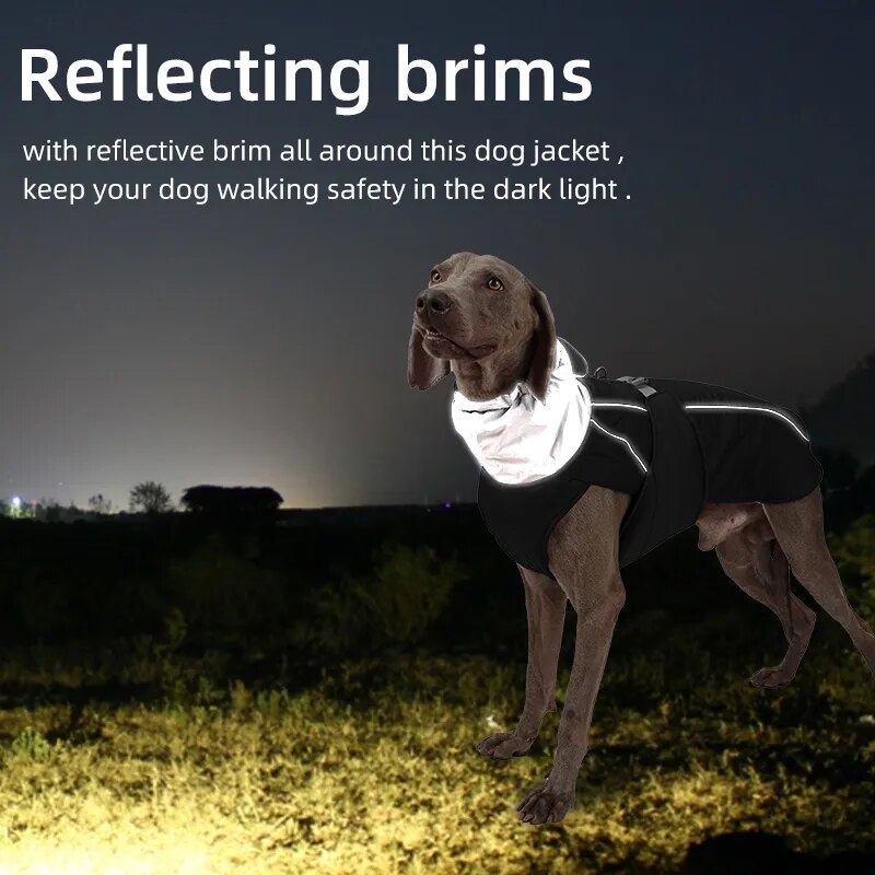 Ropa para perros, chaqueta de invierno de lujo para perros pequeños, medianos y grandes, impermeable, suave, acolchado, abrigo cálido para mascotas, traje reflectante de seguridad para perros