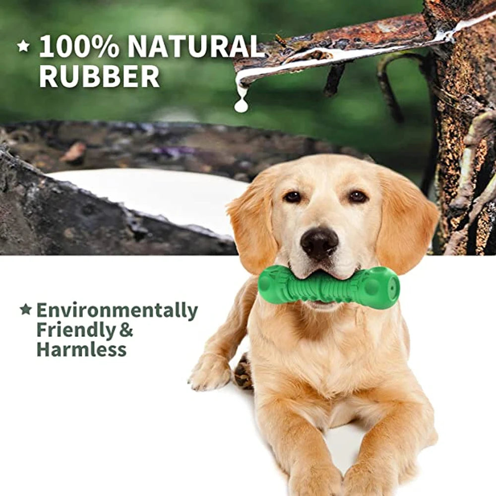 Juguetes chirriantes para perros, juguetes para masticar para perros resistentes e indestructibles, limpieza de dientes de goma Natural, huesos de perro para razas medianas y grandes