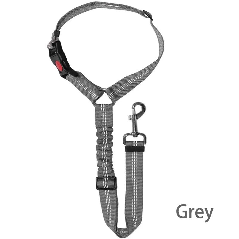 Ceinture de sécurité deux en un pour chien, ceinture de sécurité pour voiture et animal de compagnie, peut être ajustée pour les accessoires pour animaux de compagnie, collier pour chat et chien