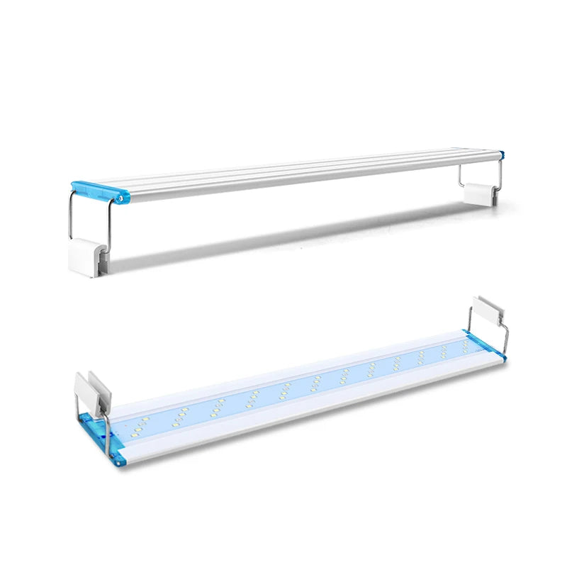 Lampe LED Super brillante 18 ~ 70CM, lumière d'aquarium pour plantes aquatiques, lampe à pince Extensible 90 ~ 260V