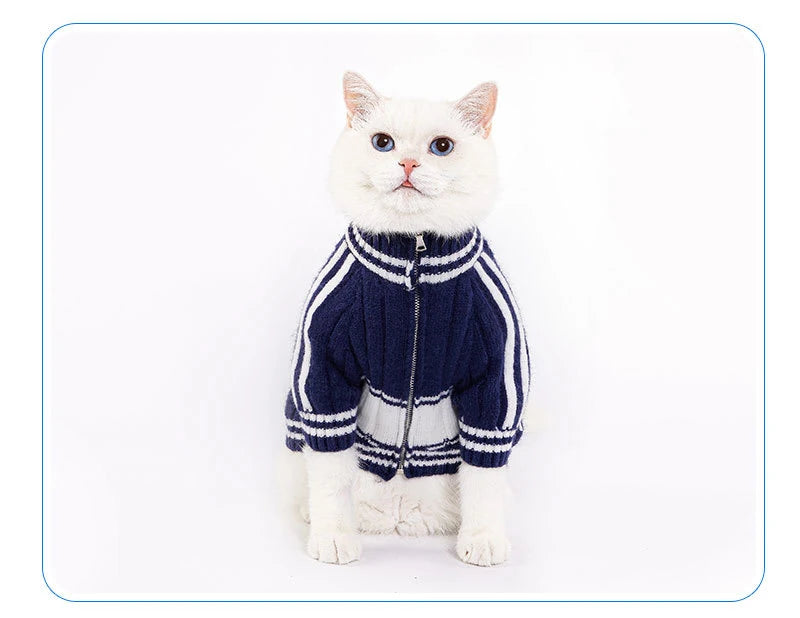 2023 New Pet Clothes Autumn Winter Small Medium Dog Clothes Teddy Cat Warm Zipper Clothing Puppy Cardigan Fashion Style