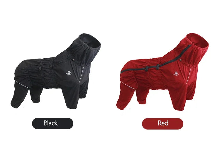 Abrigo para perros, chaqueta para exteriores, impermeable, ropa cálida de invierno, mono grande, impermeable reflectante para perros medianos y grandes