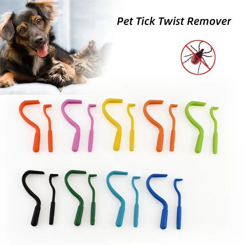 Kit de herramientas para eliminar pulgas de mascotas, removedor de ganchos de plástico para rascar, suministros de aseo para perros Gato, recolector de garrapatas, accesorios para mascotas, 3 uds./2 uds.