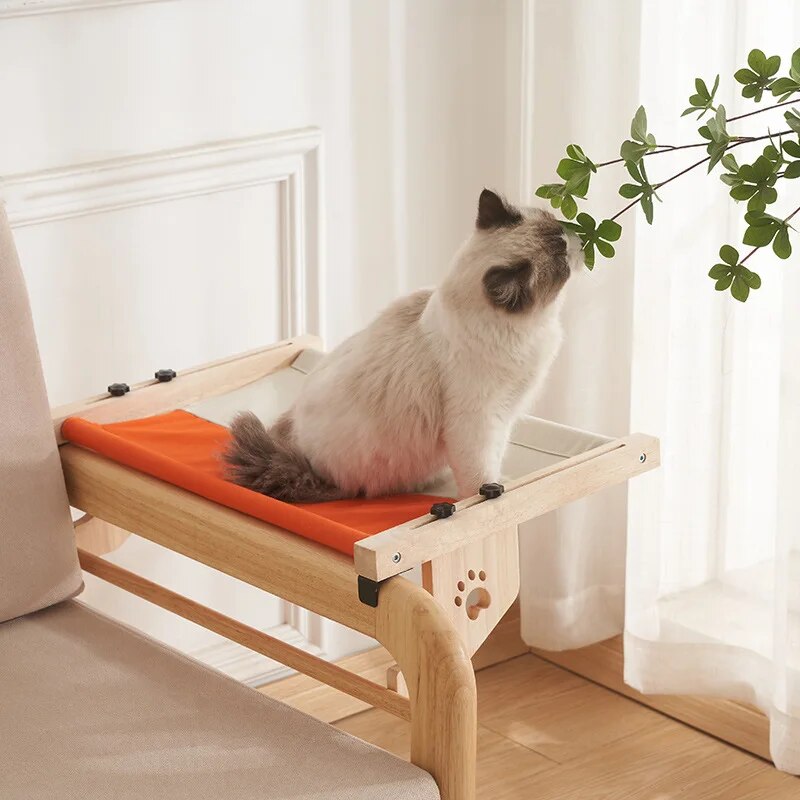 Lit suspendu côté fenêtre pour chat, hamac pour chat, nid de chevet, rebord de fenêtre, lit pour animaux de compagnie, quatre saisons, universel