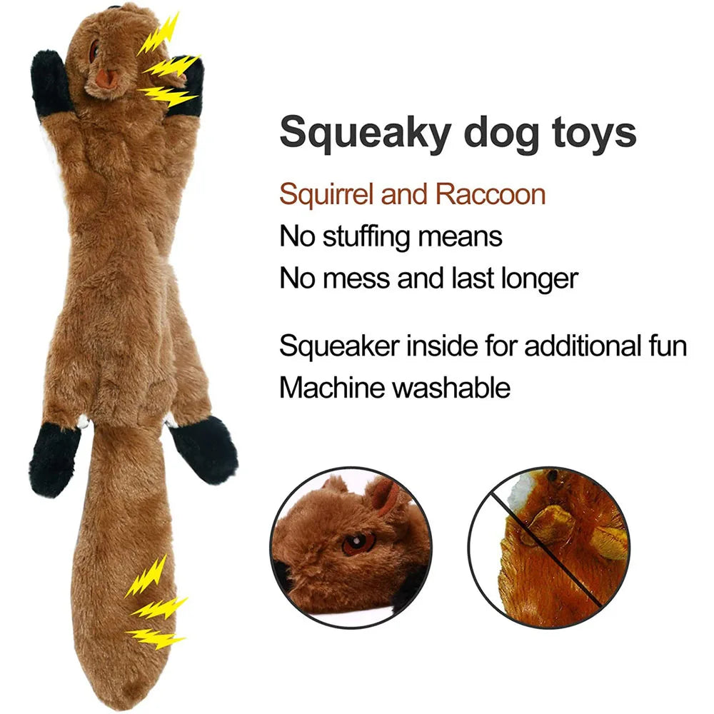 Jouet amusant pour chien, simulation d'animal sans rembourrage, avec couineurs, peluche Durable sans rembourrage, jouet à mâcher pour chien froissé