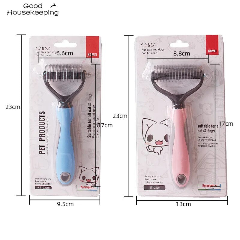 Pets Fur Knot Cutter Dog Grooming Shedding Tools Pet Cat Hair Removal Comb Brush Double sided Pet Products Suppliers Accessories