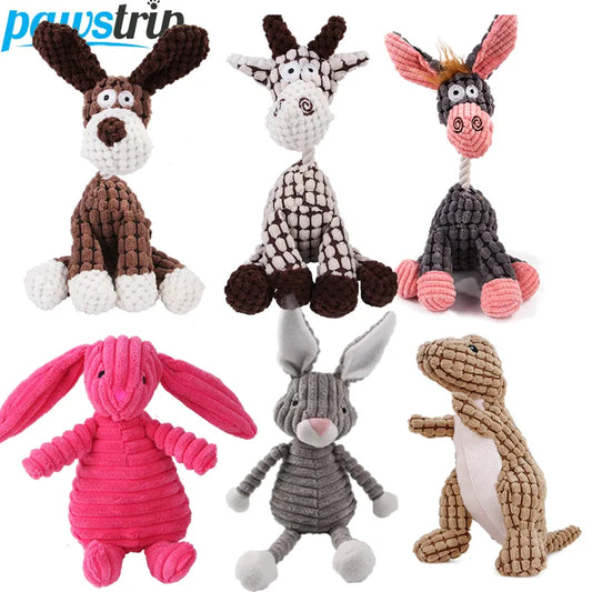 Juguetes de peluche para perros de pana para perros pequeños y medianos, juguete chillón para perros, juguete para masticar resistente a mordeduras, Limpieza de dientes molares, juguetes para cachorros