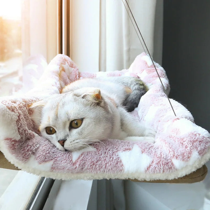 Nueva hamaca para gatos, colgador de ventana, hamaca para gatos, cama para mascotas lavable y desmontable, estante de succión, bolsa, camas, asiento para gatos durmiendo, suministros para mascotas