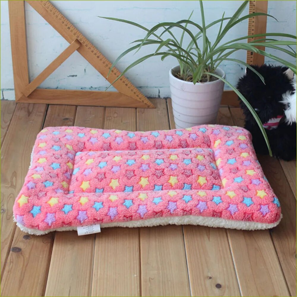 Tapis en flanelle pour animaux de compagnie, lit pour chien et chat, tapis de couchage épais, couverture pour chiot, chaton, lit pour petits et grands chiens