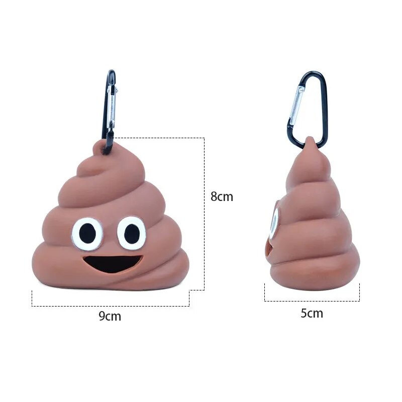 1pc Pet Poop Shit-shaped Dog Cat Waste Portable Dog Poop Dispenser Holder Pets Cleaning Products For Outdoor Pets Accessories