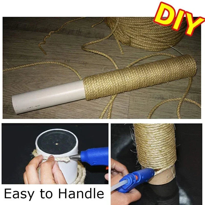 Corde en Sisal naturel 10M, corde à gratter pour chat, arbre à gratter, jouet de bricolage, griffe de patte, protection de meubles, poste à gratter, accessoires pour chat