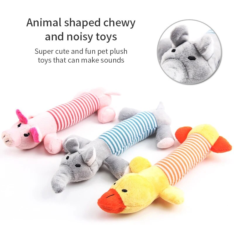 Juguete para perros juguete de peluche con chirrido para perros, suministros aptos para todos los cachorros, juguete con sonido de mascota, divertido y duradero, Molar para masticar, lindo juguete, suministros para mascotas