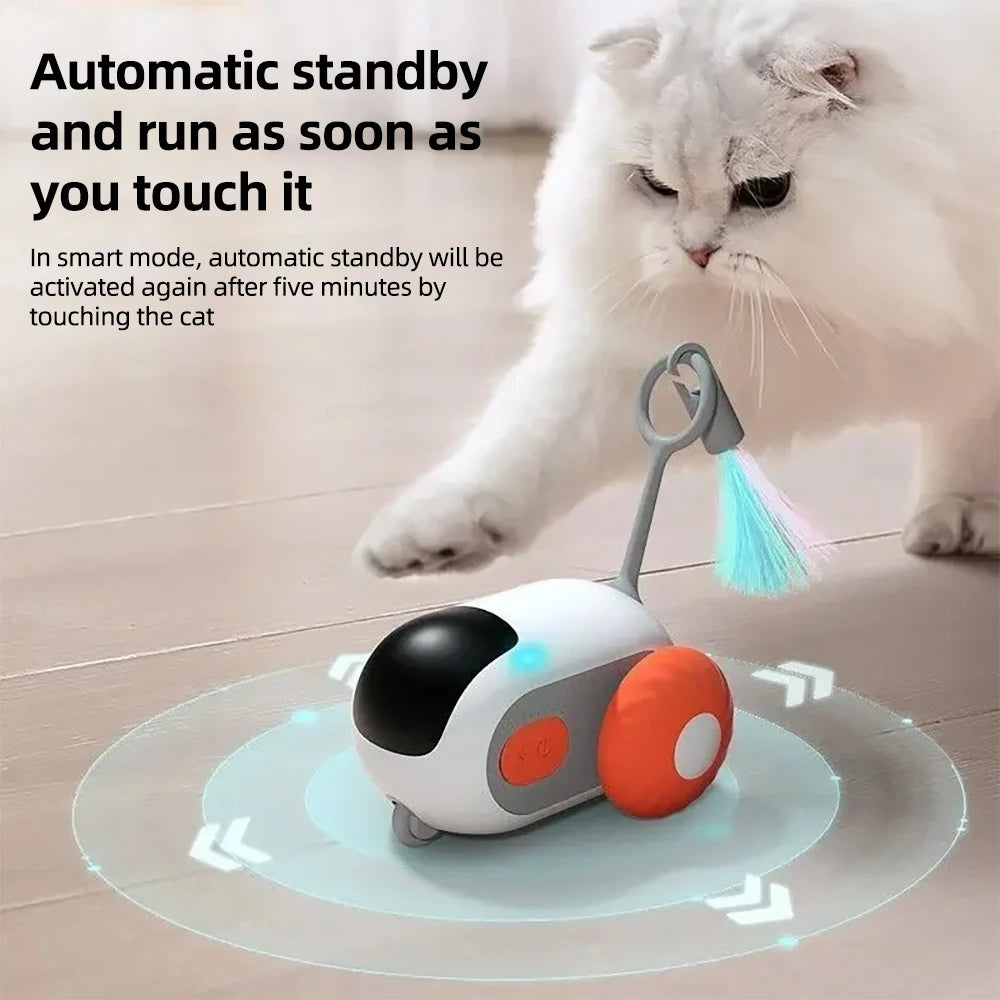 Jouet intelligent pour chat, 2 Modes, mouvement automatique, télécommande, voiture jouet pour chats et chiens, jeu interactif, formation de chaton, fournitures pour animaux de compagnie