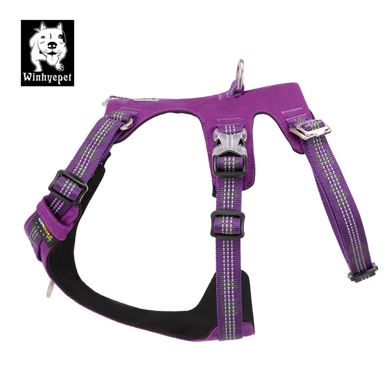 Winhyepet Dog Harness Back-Slip No Pull Cloth 3M Reflective for Large Medium Small Pet Puppy Accessories