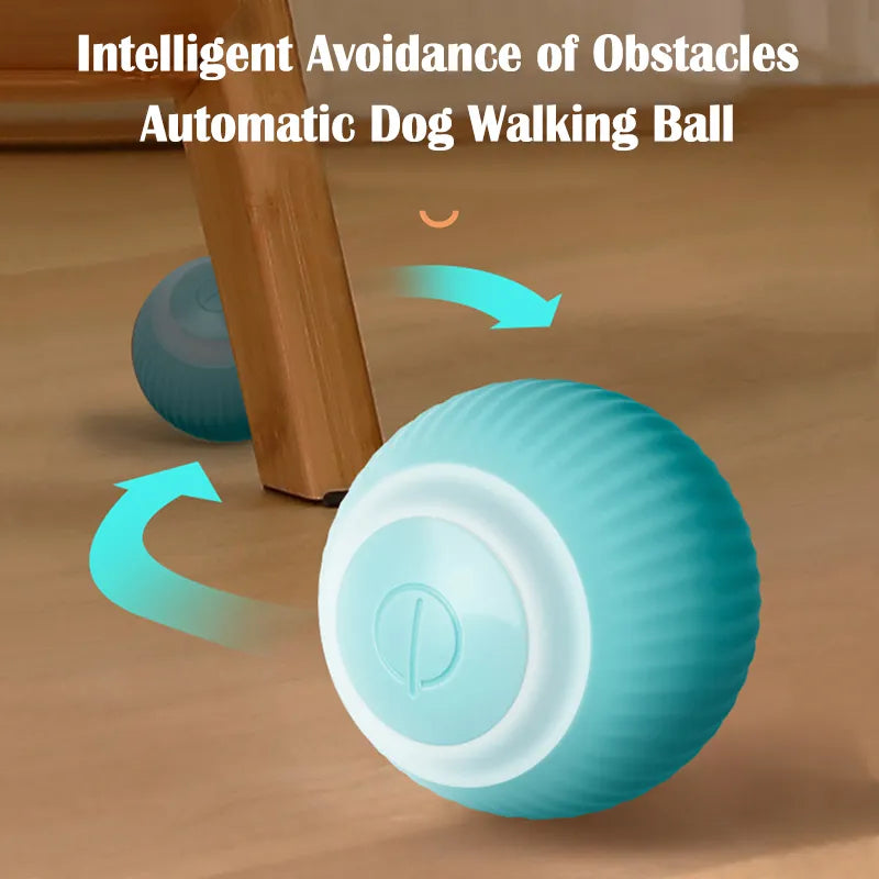 Nuevos juguetes para Perro inteligente, bola rodante automática, juguetes eléctricos para perros pequeños, divertidos juegos para cachorros con movimiento automático, juguetes interactivos para interiores para mascotas