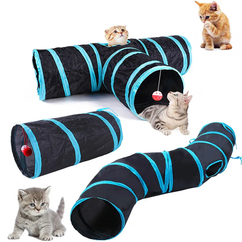 Tunnel pour chat, fournitures pour animaux de compagnie, Tunnel de jeu ST Pass pliable, jouet pour chat, baril de forage respirant pour papier fort d'intérieur