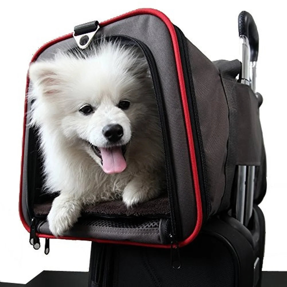 Breathable Dog Carrier Bag with Large Space for Pets Best for cats Dogs Expandable Soft Handbag for Travel and Outdoor Activitie