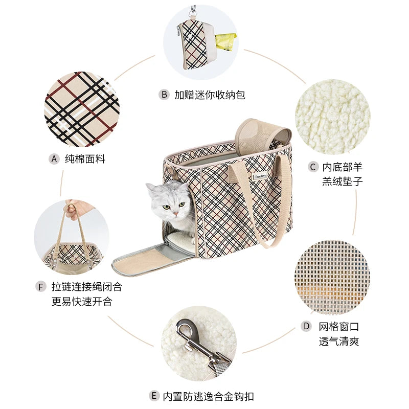 Pet Carrier For Small Pet Dog Cat Carrier Messenger Mesh Ventilation Bag Pouch Breathable Windows For Outdoor Travel