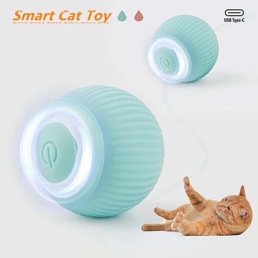 Jouets intelligents à bille roulante pour chat, rechargeables, balle à mouvement, jouets pour chaton auto-mobiles, pour jeu interactif en intérieur, 2023