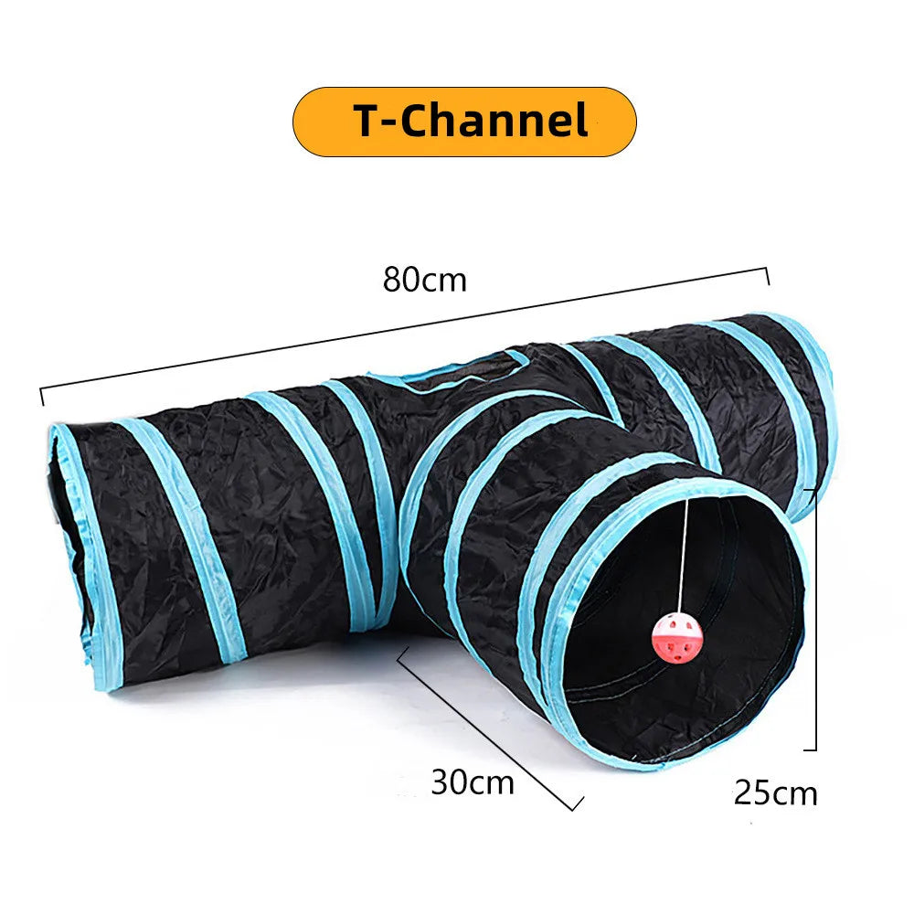 Tunnel pour chat, fournitures pour animaux de compagnie, Tunnel de jeu ST Pass pliable, jouet pour chat, baril de forage respirant pour papier fort d'intérieur