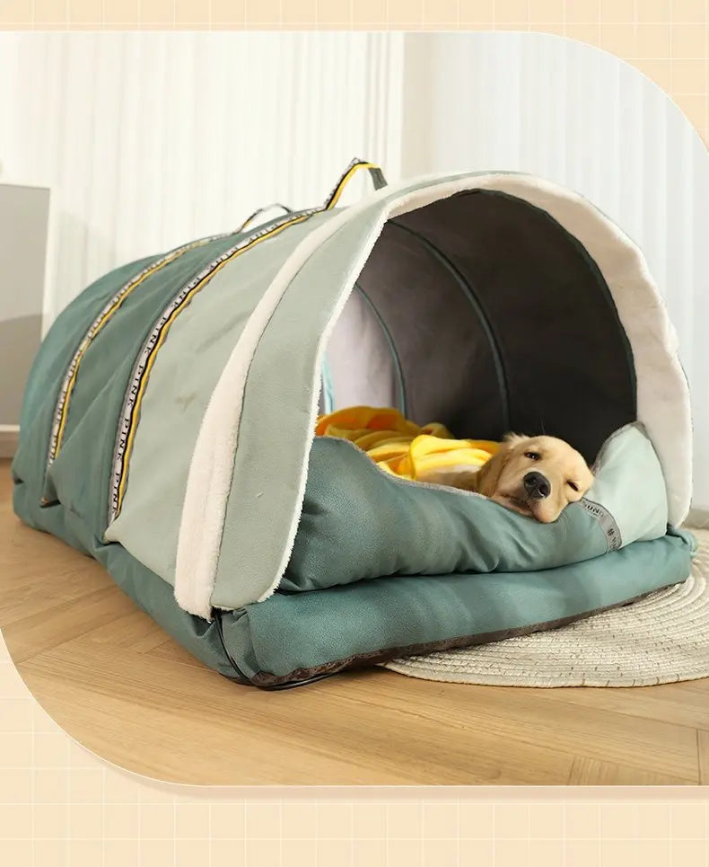 Couverture supérieure de toit de lit pour chien, Extension de grande taille, matelas amovible, Jumbo pliable, nid d'entrée, dôme, Perros d'intérieur pour chien