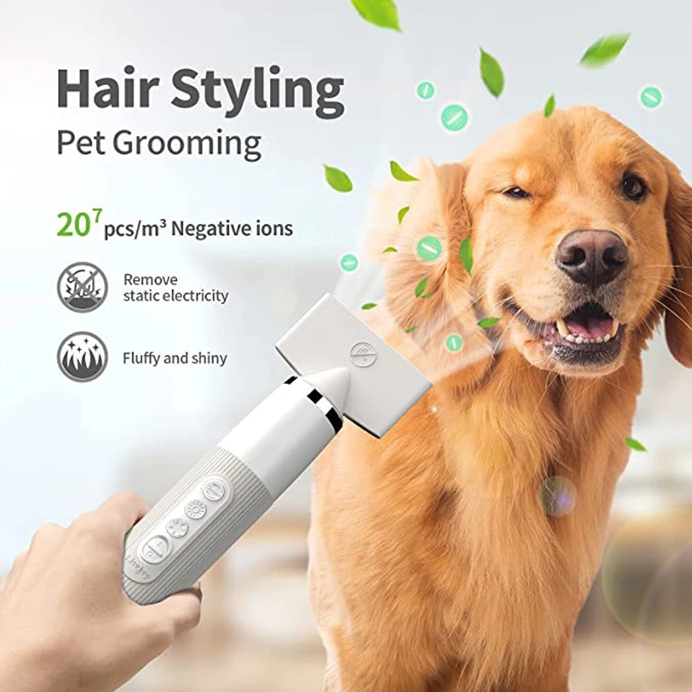 Secador de pelo portátil 2 en 1 para perros grandes, peine para el cuidado de gatos, cepillo NTC, Control inteligente, secador profesional para perros, accesorios para soplador de mascotas