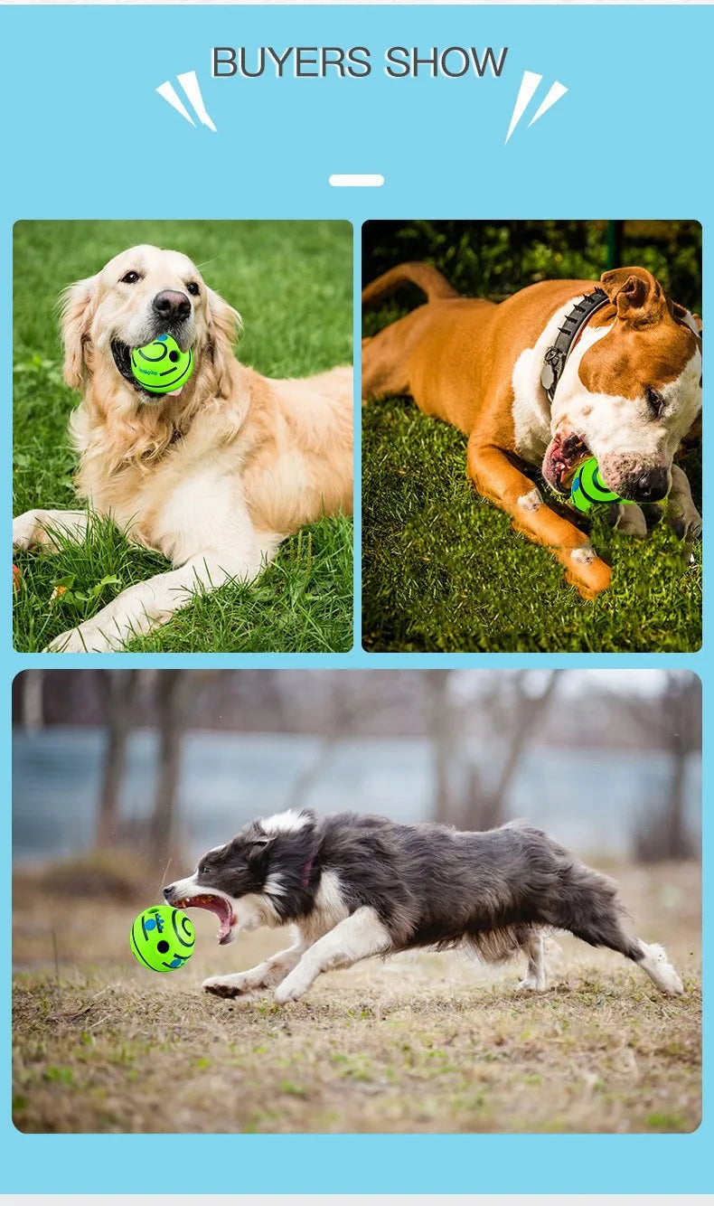 Juguete para mascotas, perro de juguete autocurativo, juguete para perros, Bola de sonido risueña, pelota para masticar, molares rodantes para aliviar el aburrimiento